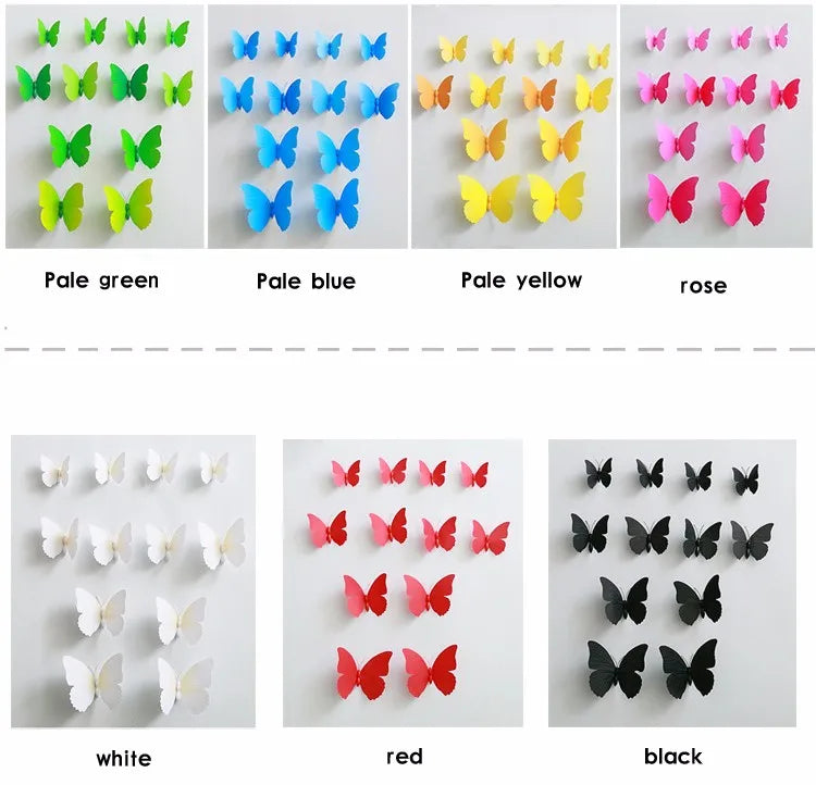 12 Wandaufkleber Schmetterling (DEKO)
