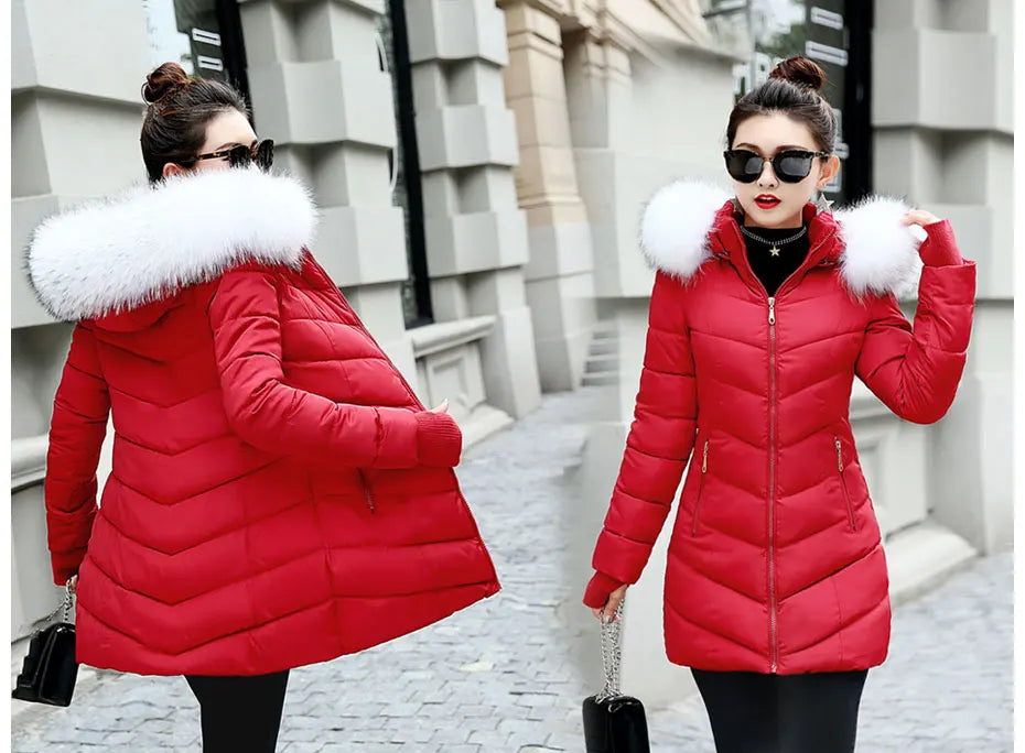 Damen Winterjacke Mantel Parka Jacke