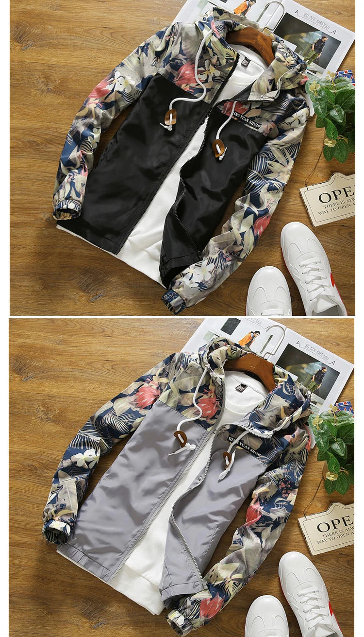 Woqn Damen Kapuzenjacke Blumen 2024