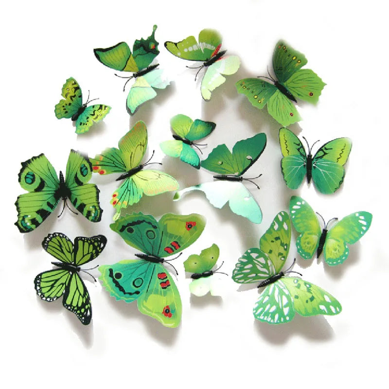 12 Wandaufkleber Schmetterling (DEKO)