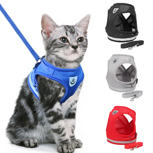 Reflektierende Katzen oder kleine Hunde Geschirr-Leine-Set
