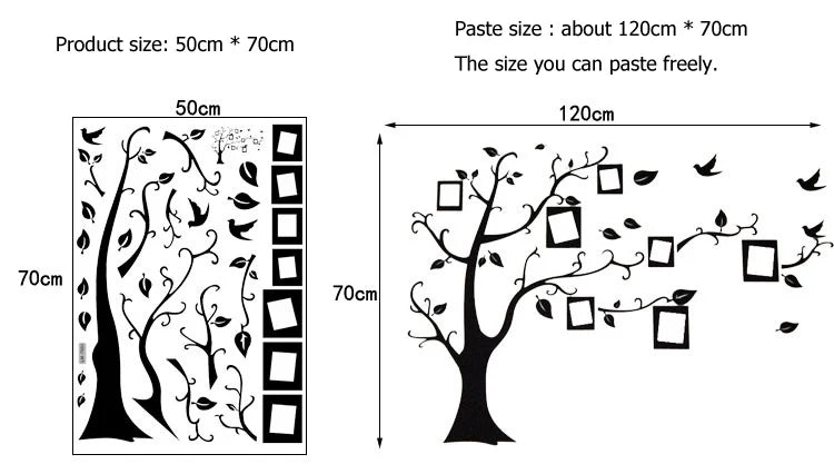 70*120 3D Foto PVC Wandaufkleber