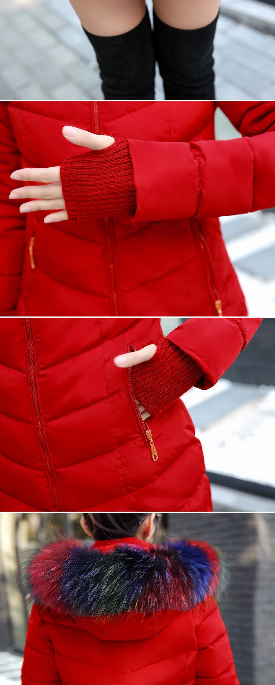 Damen Winterjacke Mantel Parka Jacke