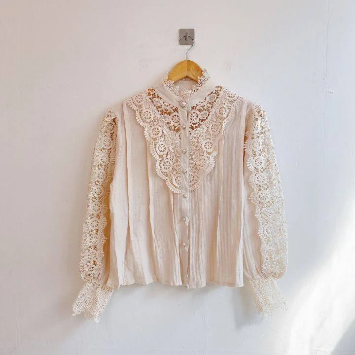 XWOMENDAY Elegante Blumenspitzen Bluse 2024