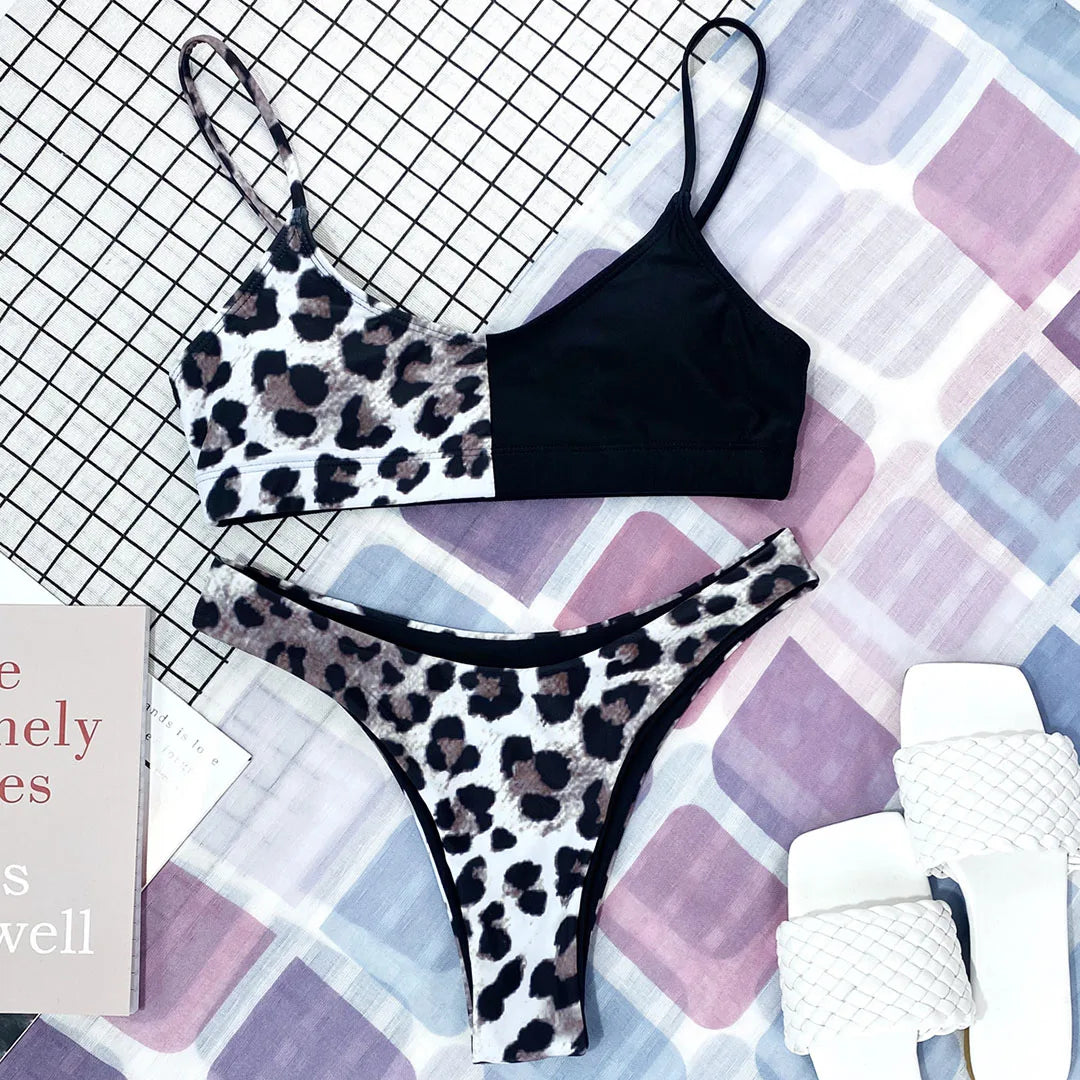 14 Farben S - XL Sexy Leopard Bikini - Set
