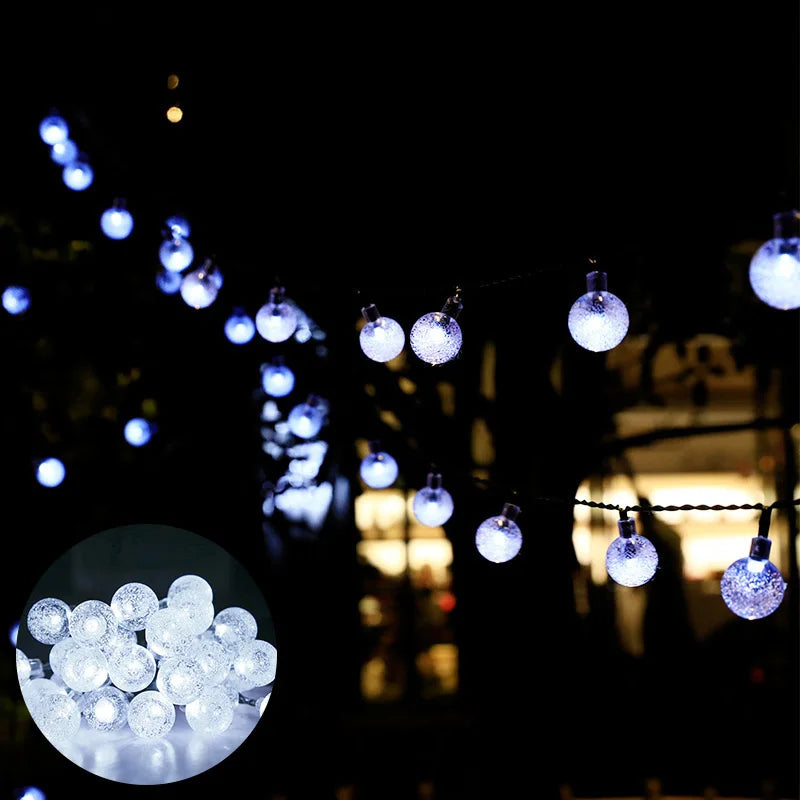 8 Mode Kristallkugel Solar String Lights Wasserdichte Solarbetrieben