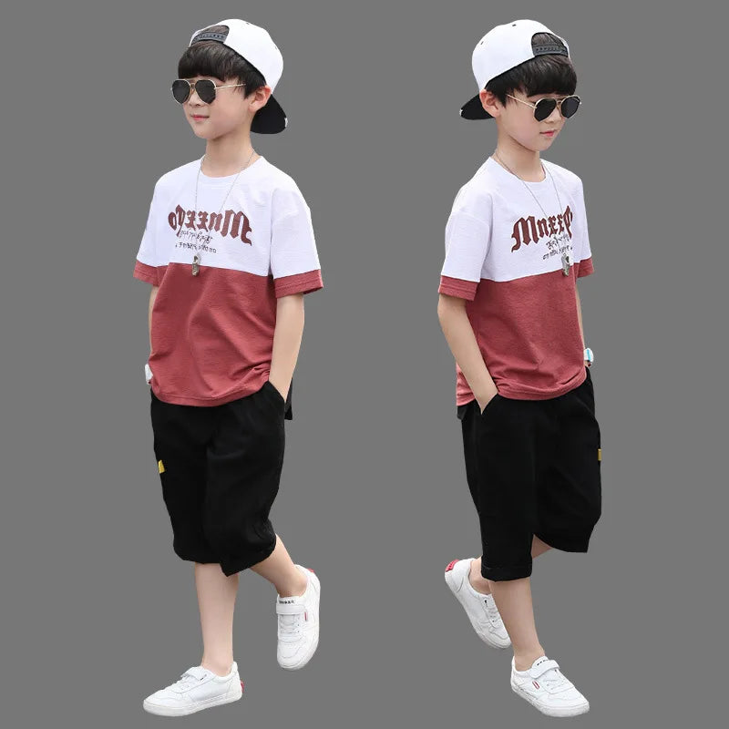 2024 Jungen Outfit Sommer Hose + T-Shirt 4-13 Jahre