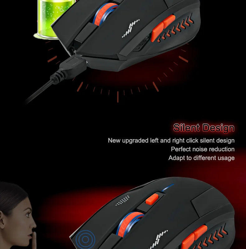 KuWFi 2400DPI Gaming Drahtlose Maus