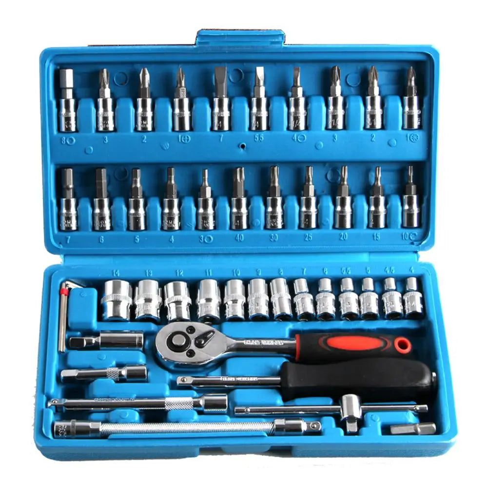 46-teiliges Ratschen-Schlüssel-Set