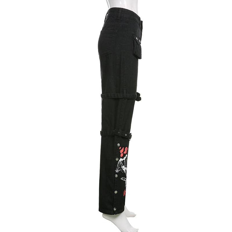 Goocher E-Girl Gothic Cargohose / Hose