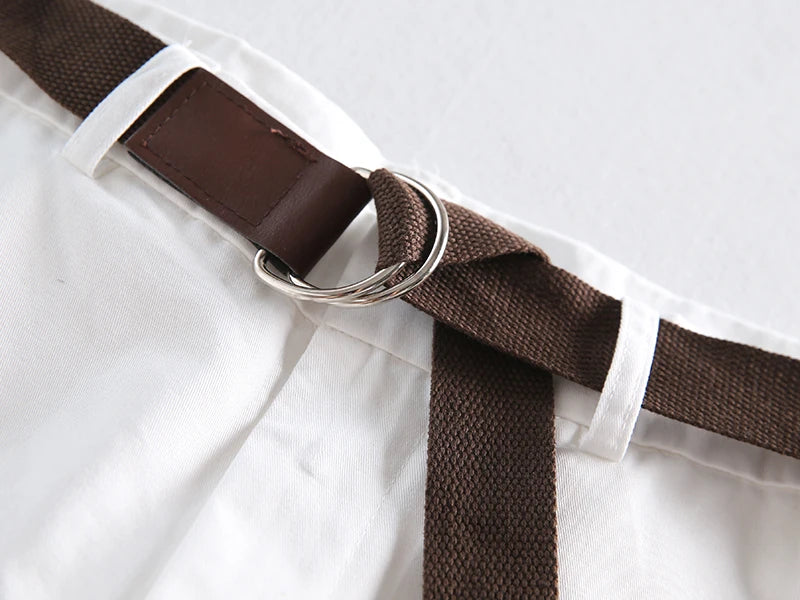 Jielur Shorts mit Gürtel kurze Hose