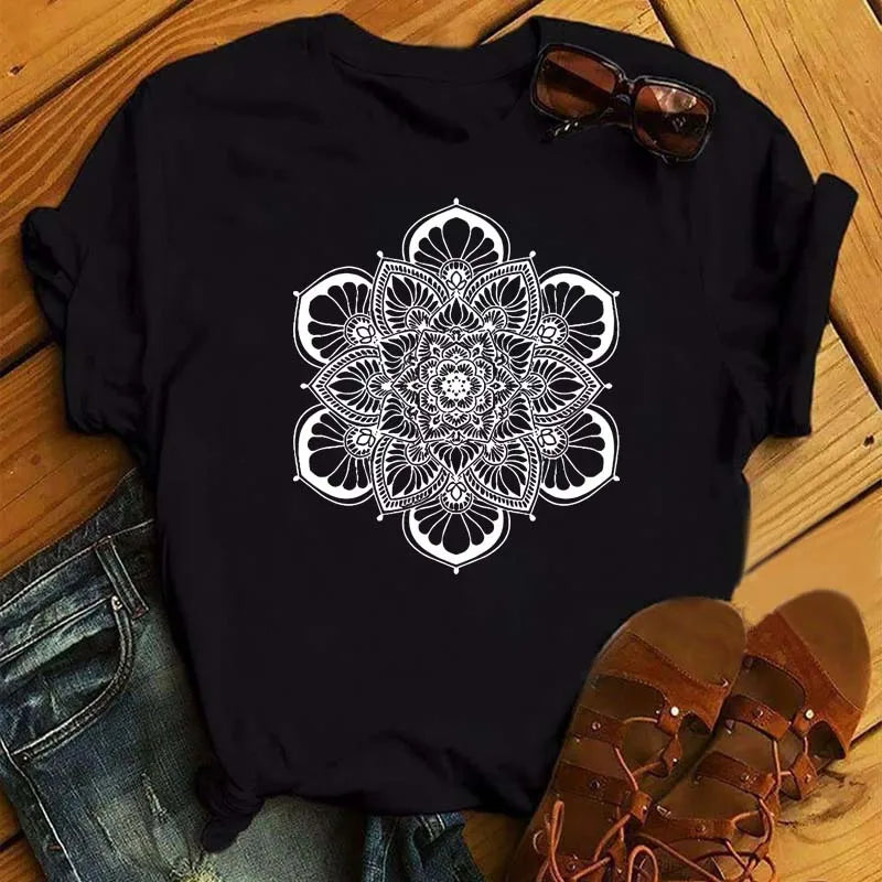 Maycaur New Mandala T-Shirt Frauen