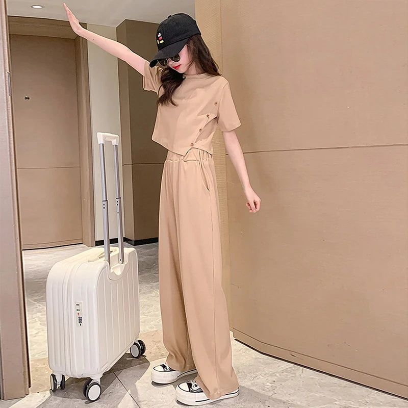2024 New Sommer Outfit Mädchen Top+Hose 5-14 Jahre