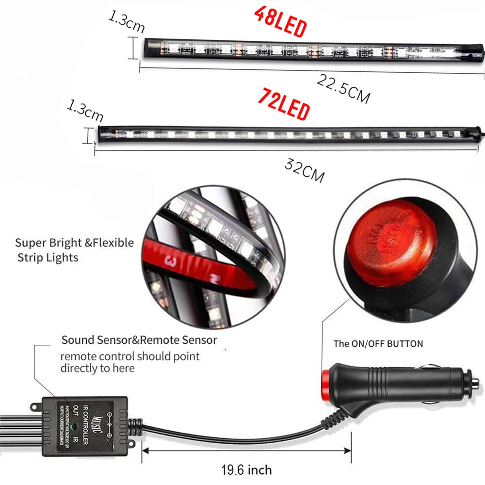 Neon LED AutoInnen Umgebungslicht Hintergrundbeleuchtung