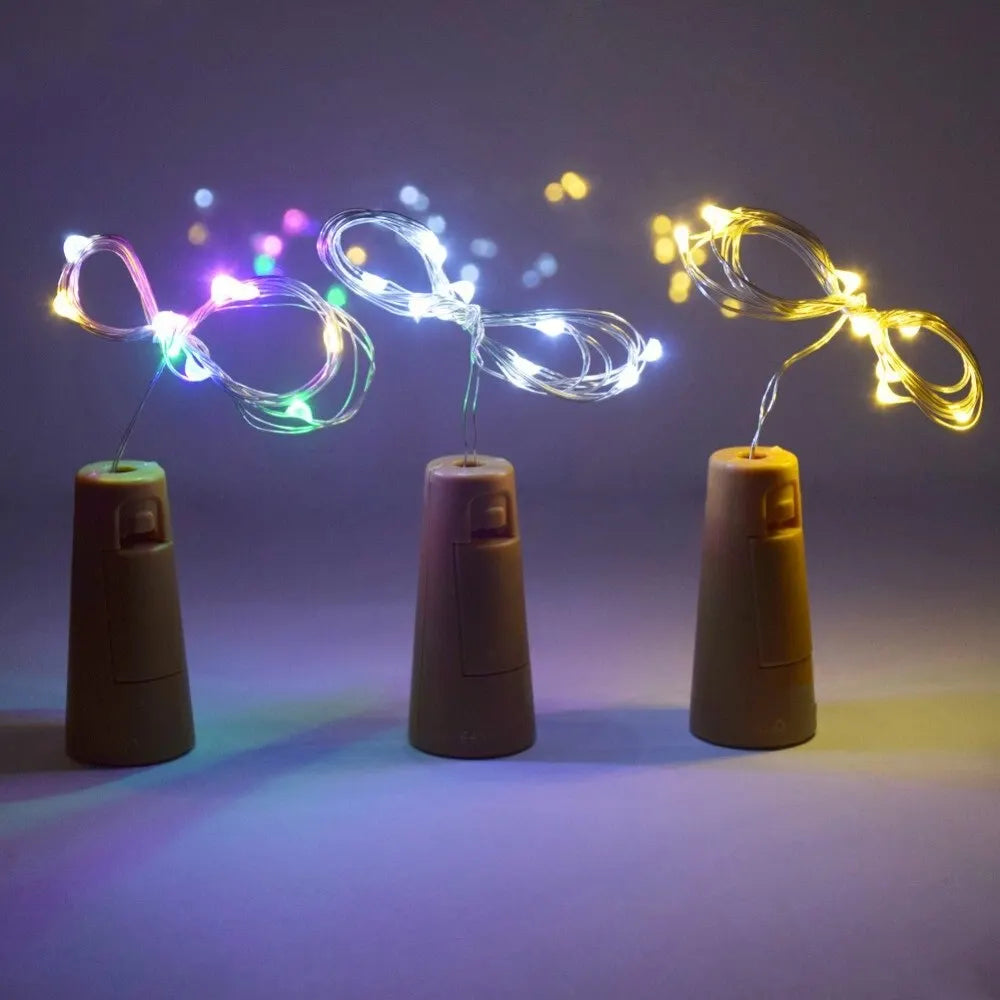 Bar LED Weinflasche Kork 2M Lichterkette LED-Lampe Flasche Lichterkette
