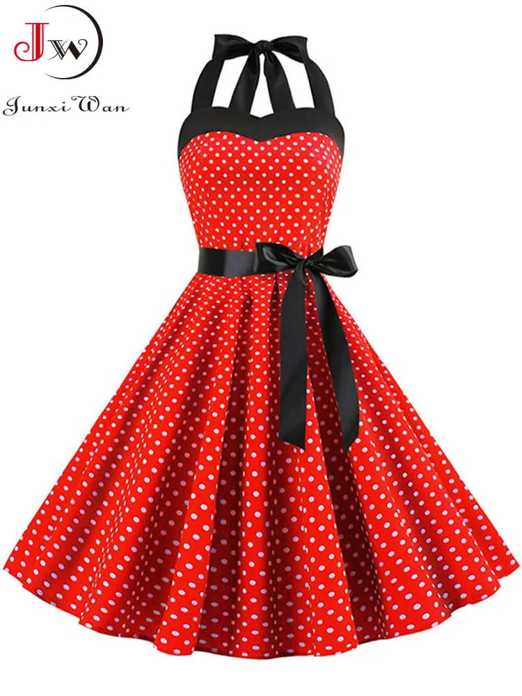 Polka Kleid Vintage 50s 60s Style