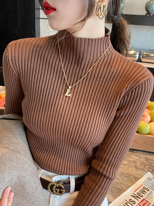 Elegant Solid Longsleeve Pullover