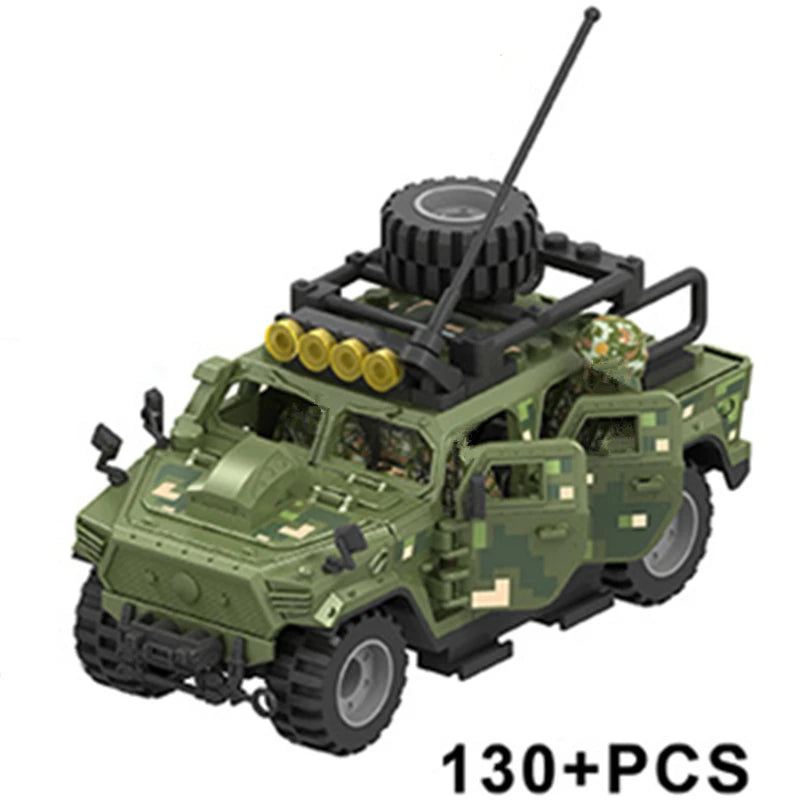 BRICKPANDA verschiedene Militärfahrzeuge Bausteine-Sets