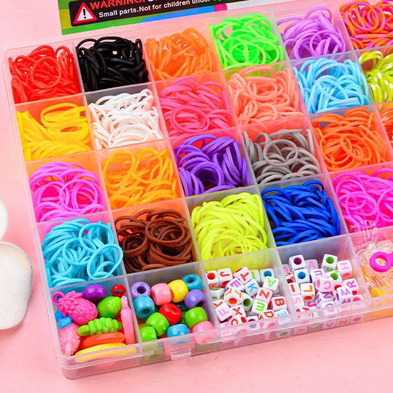 Kreative bunte Webstuhlbänder Regenbogenarmband