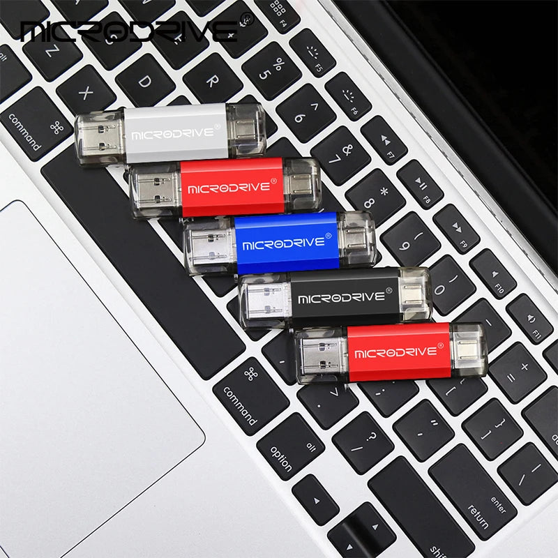 Microdrive Type C OTG USB Flash Drive 128GB 64GB 32GB 16GB 8GB 4GB