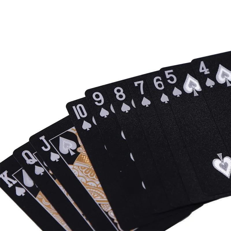 Farbe Schwarz Gold Spielkartenspiel Wasserfest Pokerdeck Magic