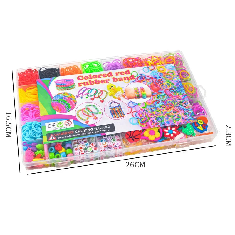 Kreative bunte Webstuhlbänder Regenbogenarmband
