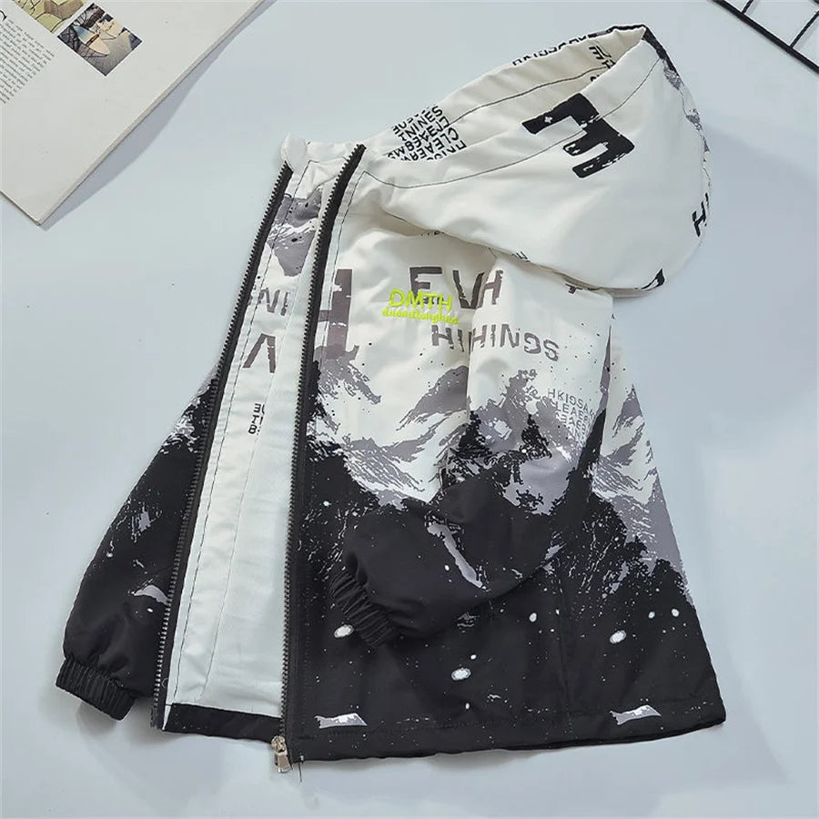 Jungen Herbst Jacke 3-14 Jahre mit Kapuze