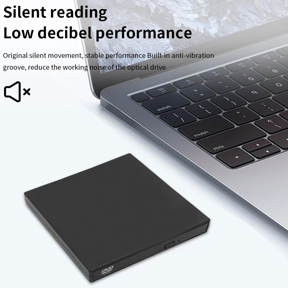 DeepFox USB External CD DVD Reader CD/DVD Drive USB2.0 External Disk Drive