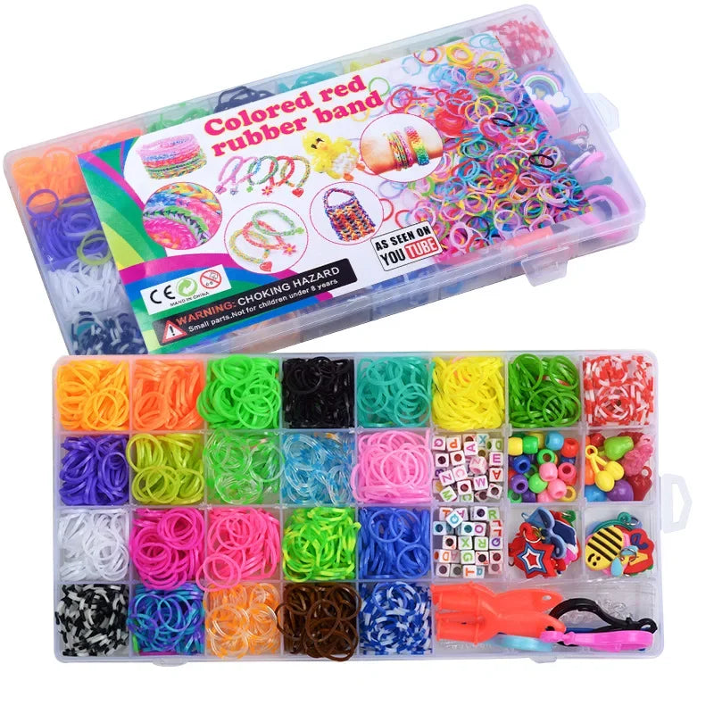 Kreative bunte Webstuhlbänder Regenbogenarmband