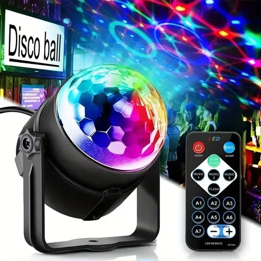 LED Bühnen Disco Licht Rotierenden DJ Ball Strobe Remote Sound Control Magie