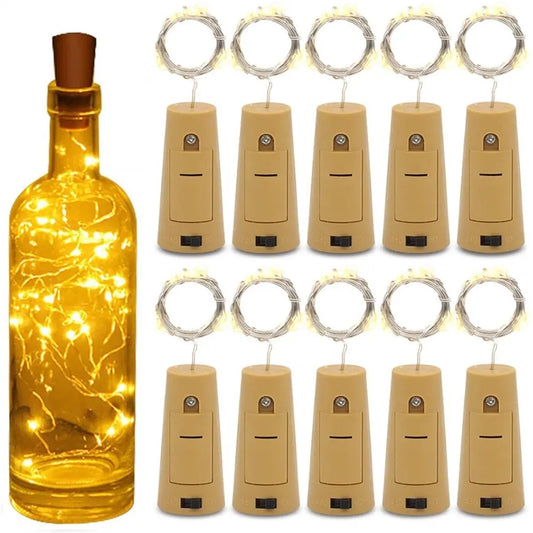 Bar LED Weinflasche Kork 2M Lichterkette LED-Lampe Flasche Lichterkette
