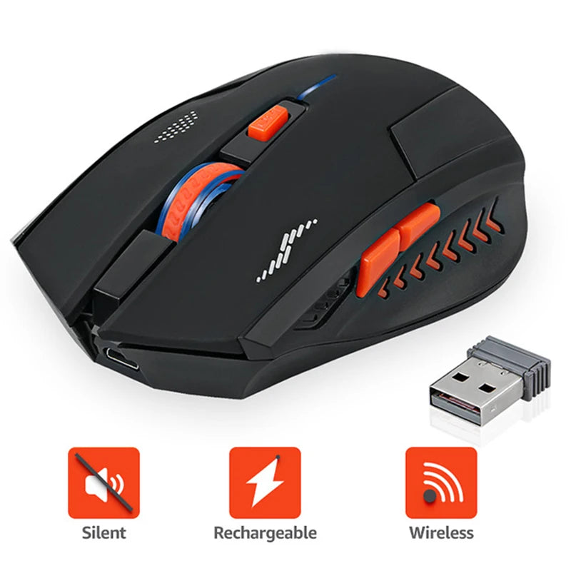 KuWFi 2400DPI Gaming Drahtlose Maus