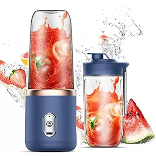 1/2 Stück Blau / Rosa Tragbare Kleine Elektrische Saftpresse Smoothie Gerät Edelstahl