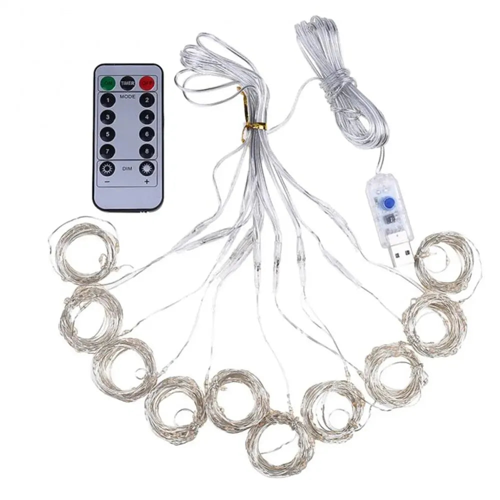 USB 3x3/3*2/3*1 LED Lichterkettenvorhang