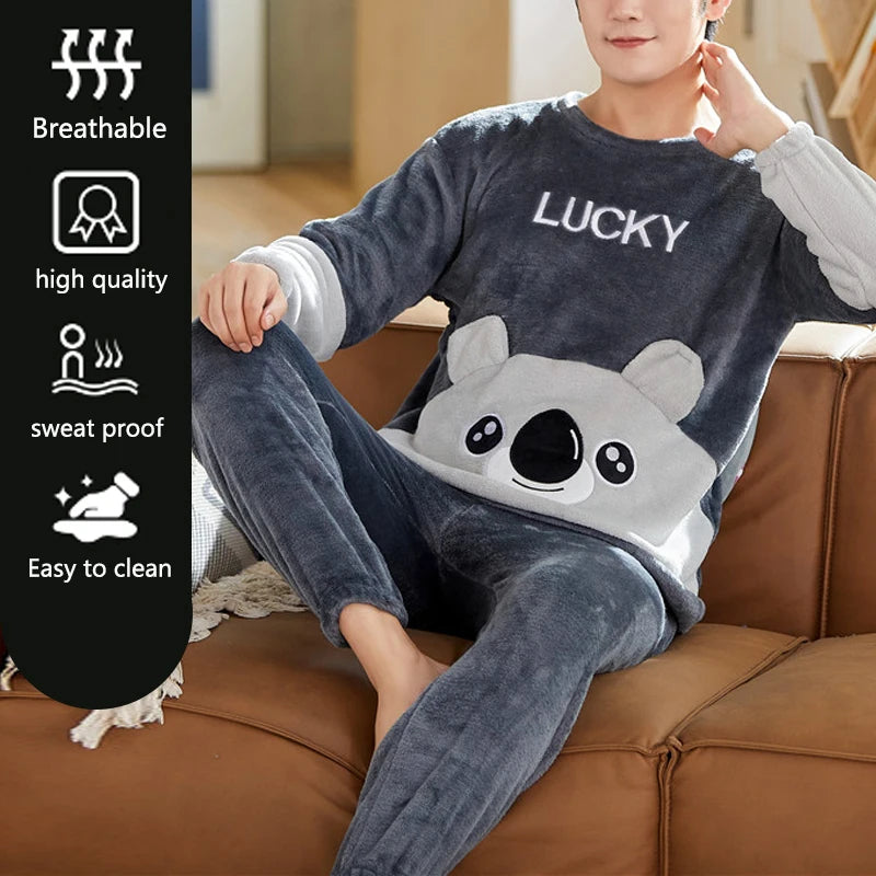 Männer Schlafanzug Pyjama 2 Teiliges Set