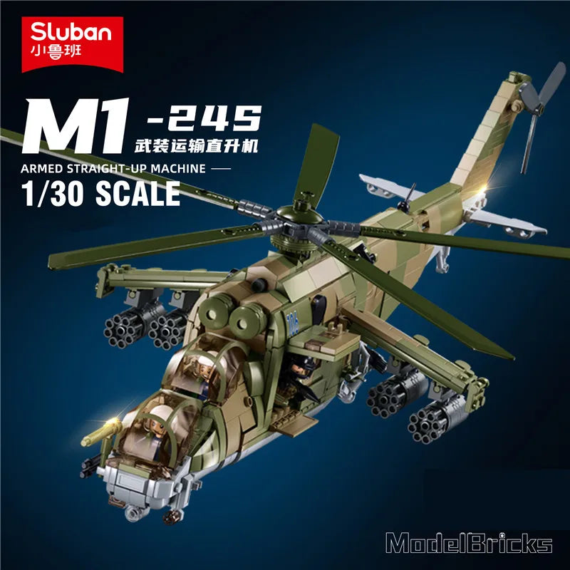 Sluban Militär Panzer oder Hubschrauber verschiedene Bausteine Sets