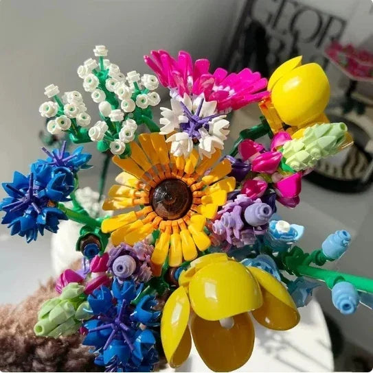 Bekool Blume 939 teiliges Baustein Set Modell Dekoration Pflanze Topf