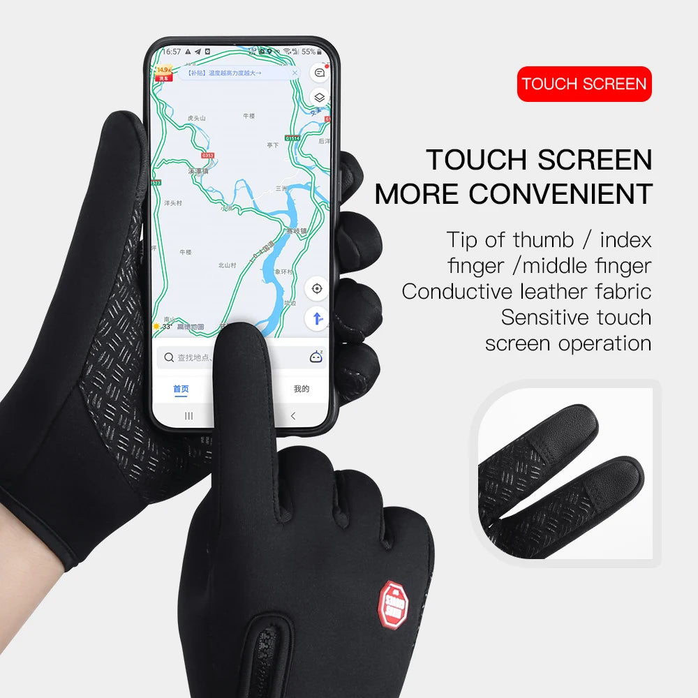 Herbst Winter Motorrad Handschuhe Männer Frauen Winddicht Anti-slip Touchscreen