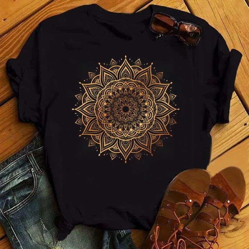 Maycaur New Mandala T-Shirt Frauen