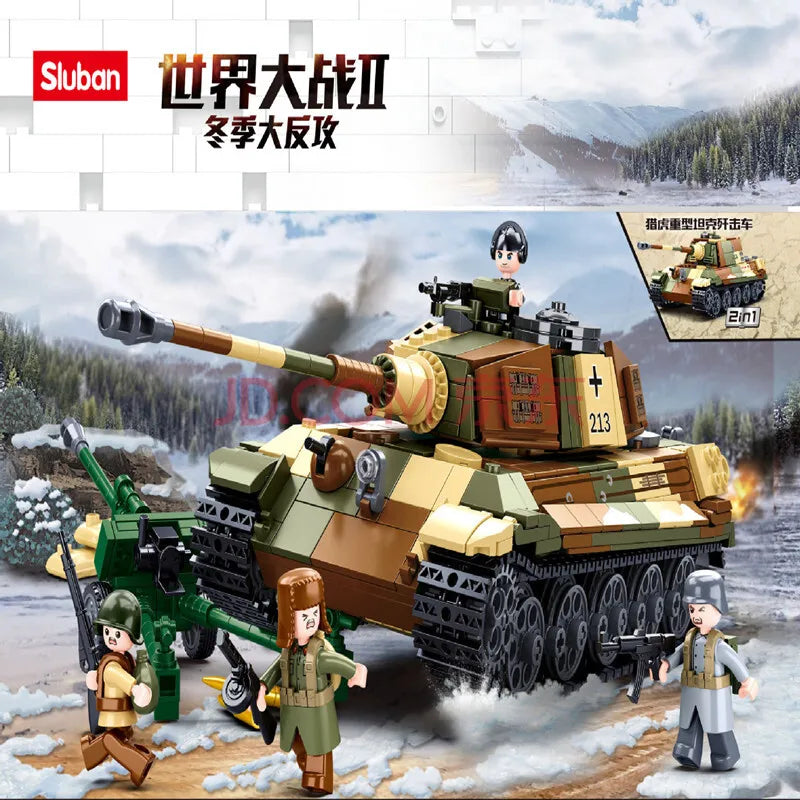 Sluban 930 Teile ARMY Tiger Tank WW2 Military (Bausteine Set)