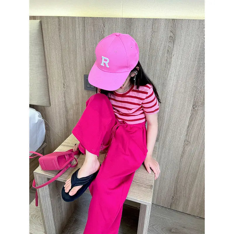 2024 Mädchen Outfit T-Shirt + Hose 4 bis 13 Jahre