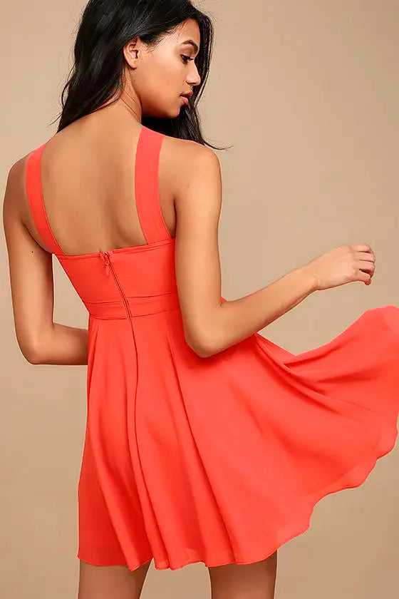 Ärmelloses Rückenfreies Sexy Club Mini Kleid 2024
