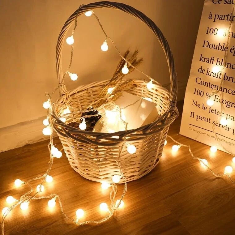 10M USB / Batterie Power Ball LED Lichterketten Girlande