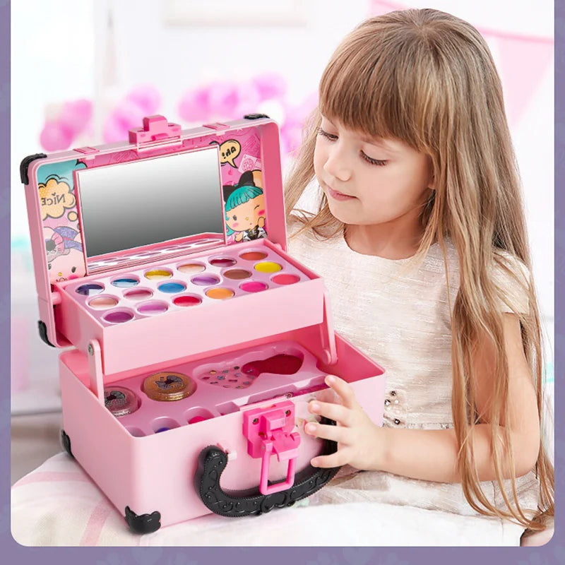 Kinder Make-up Kosmetik So tun als ob Spielen Box Prinzessin