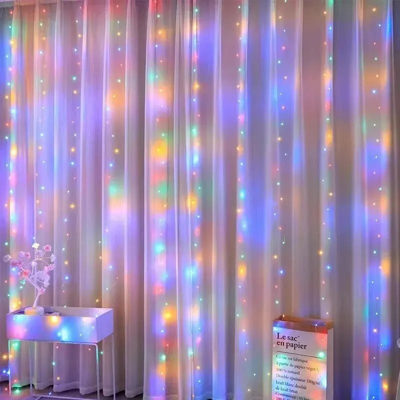USB 3x3/3*2/3*1 LED Lichterkettenvorhang
