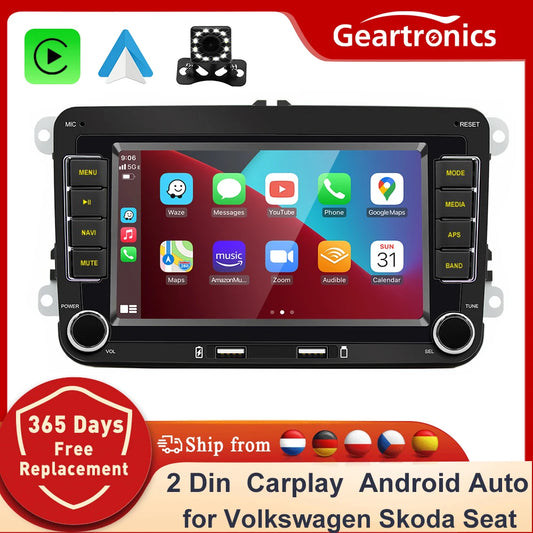 2 din Autoradio android11 Auto Multimedia-Player GPS WiFi Carplay