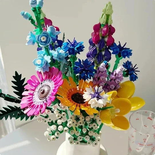 Bekool Blume 939 teiliges Baustein Set Modell Dekoration Pflanze Topf