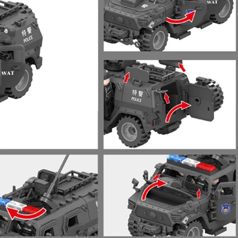 BRICKPANDA verschiedene Militärfahrzeuge Bausteine-Sets