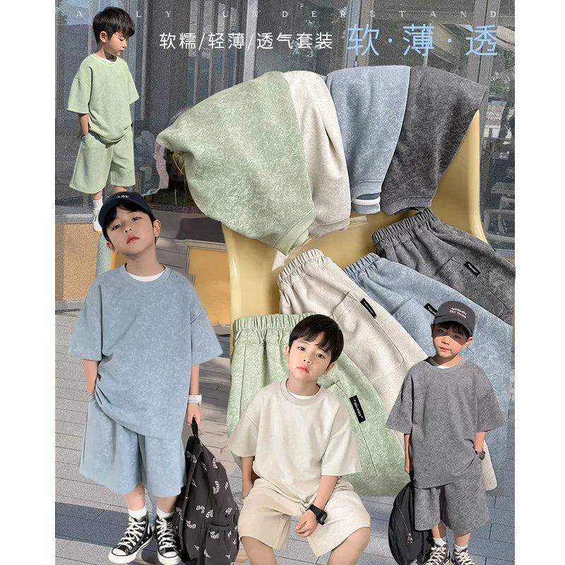 Jungen Kleidungsset Shorts & Shirt Model Korea 4 - 14 Jahre