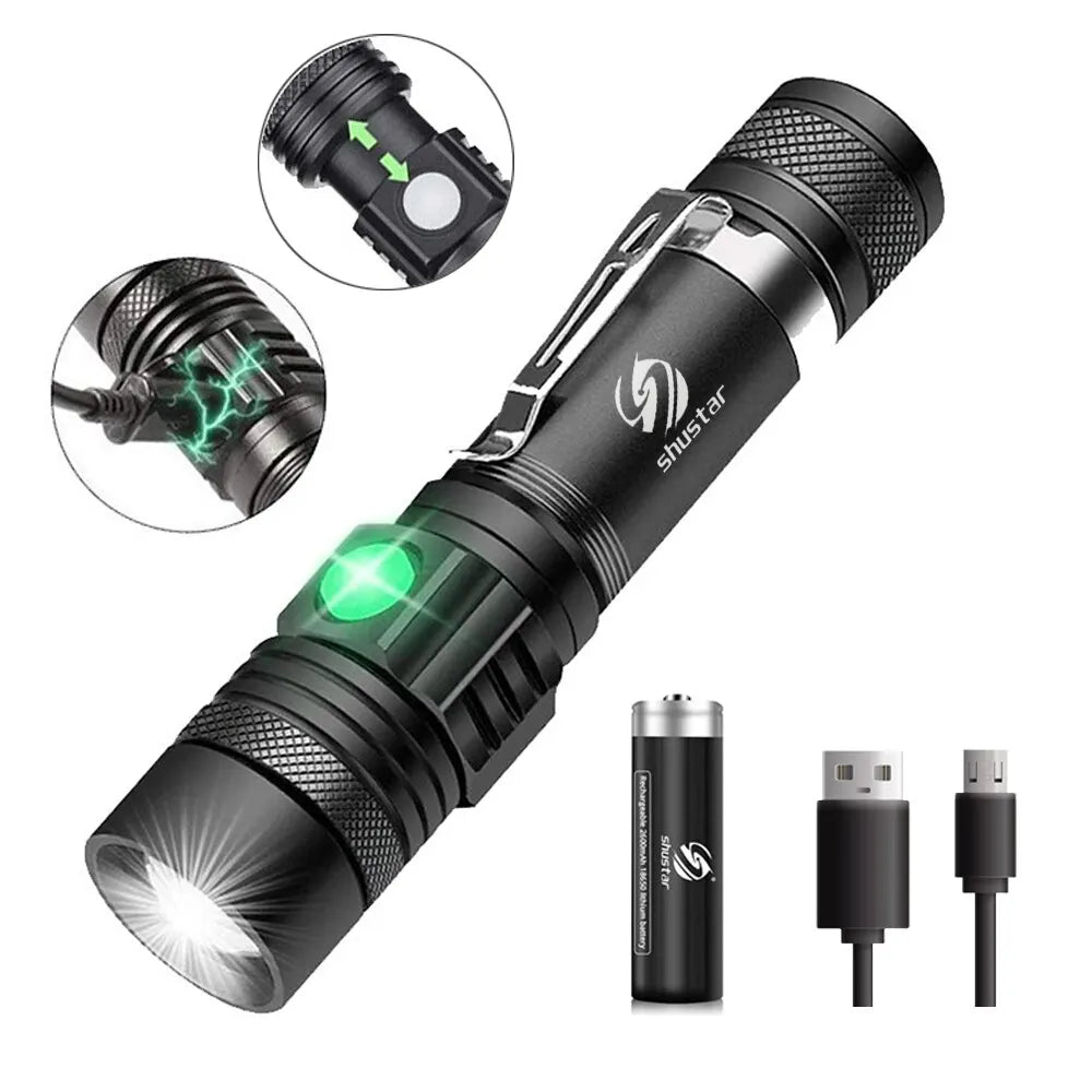 High Power Led Taschenlampe USB LED aufladbar